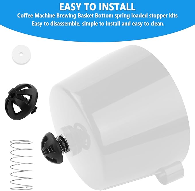 Coffee Machine Brewing Basket Bottom Spring Loaded Stopper Kits Fits For Black+Decker Mr. Coffee Hamilton Parts Number 990117900 990237500 Coffee Machine Accessory 2 Pack