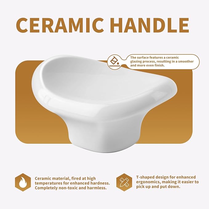 Plastic-free, ACEPRUT New Upgrade Glass Microwave Splatter Cover for Food with Ceramic Handle & Screw, 100% Food Grade, BPA Free, Dishwasher Safe