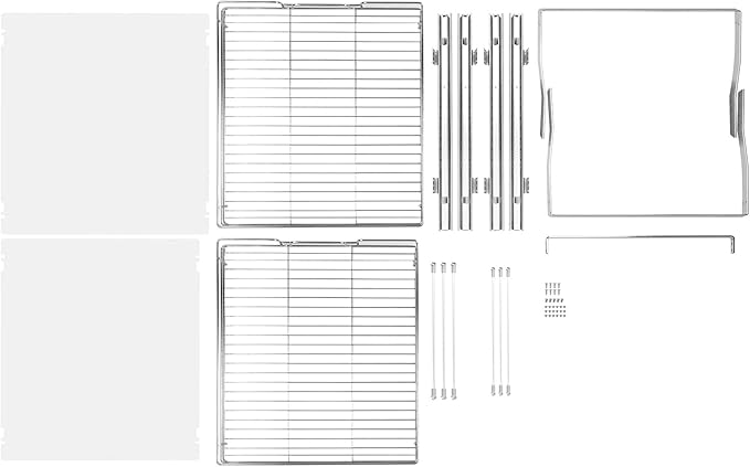 VEVOR 2 Tier 17"Wx21.2"Dx15.2"H Pull Out Cabinet Organizer, Heavy Duty Slide Out Pantry Shelves, Steel Roll Out Drawers, Sliding Drawer Storage for Home, 18.5"Wx22.5"Dx19"H Install Size for Cabinet