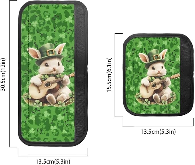 Refrigerator Door Handle Covers Pack of 6 Waterproof Door Cloth Protector Kitchen Appliance Handle Cover Home Accessories, Leprechaun Hat Rabbit Bunny Guitar Shamrock St. Patrick's Day