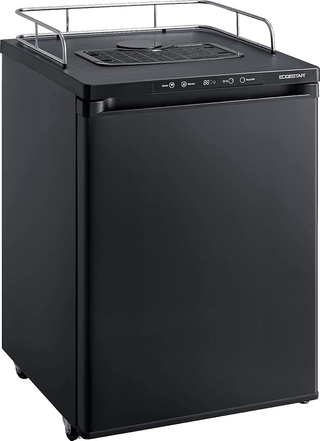 EdgeStar BR3002 24 Inch Wide Kegerator Conversion Refrigerator for Full Size Kegs with Deep Chill Mode - Black