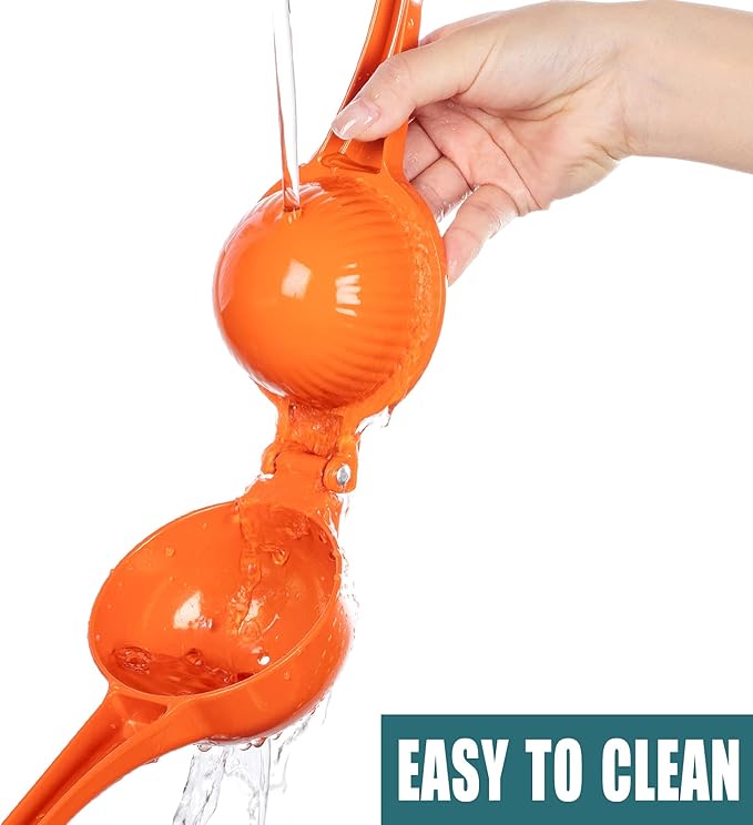 Manual Juicer Citrus Lemon Squeezer, Fruit Juicer Lime Press Metal, Professional Hand Juicer Kitchen Tool(Orange)