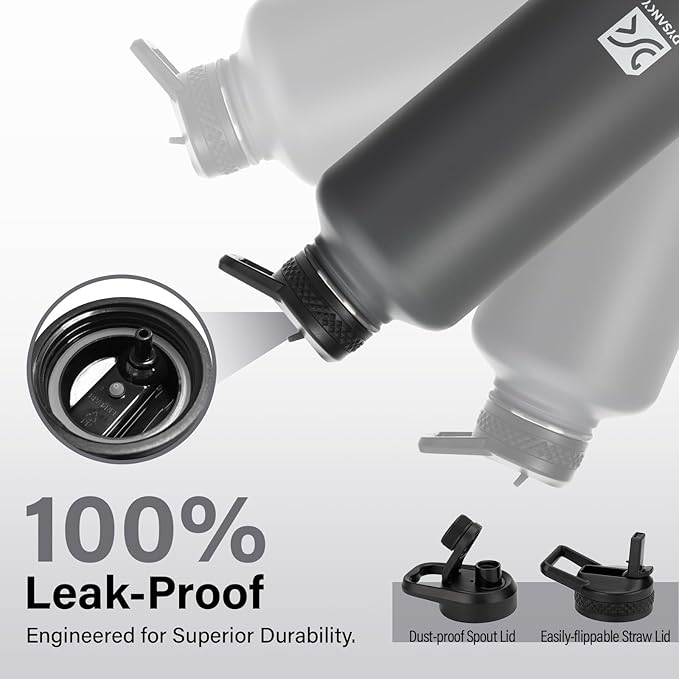 DYSANKY Insulated Water Bottle | Thickened Stainless Steel for Gym and Hiking with Straw, Carrier Bag, Handle Strap | BPA-Free 87 oz