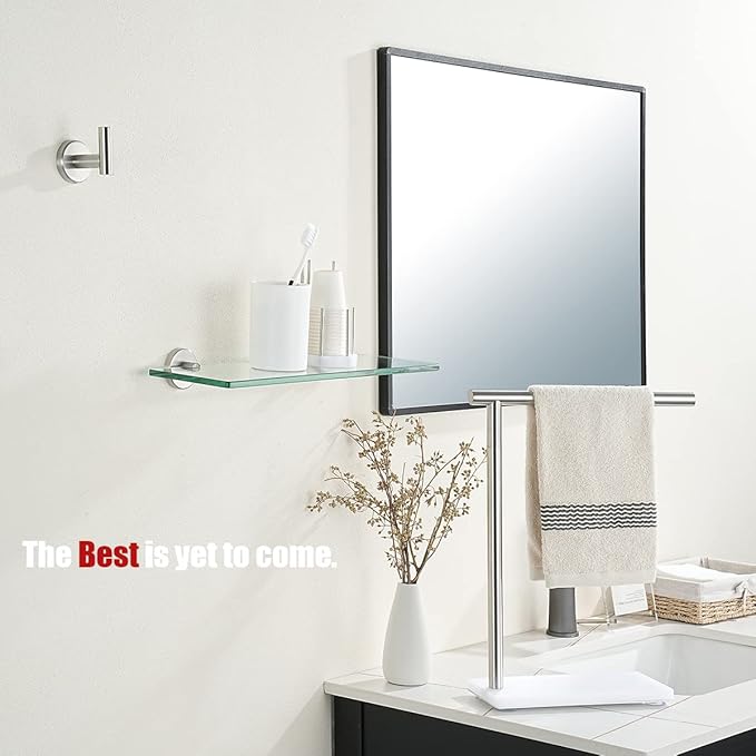 JQK Bathroom Glass Shelf, TGS101L16-BN