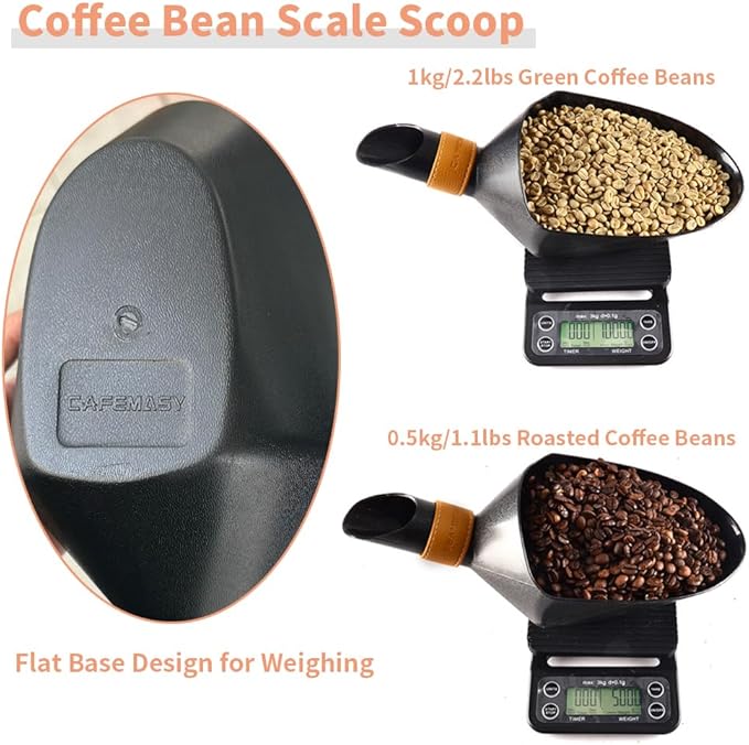 CAFEMASY Coffee Bean Shovel Scoop Coffee Beans Filling Scooper Plastic Coffee Bean Measuring Scoop