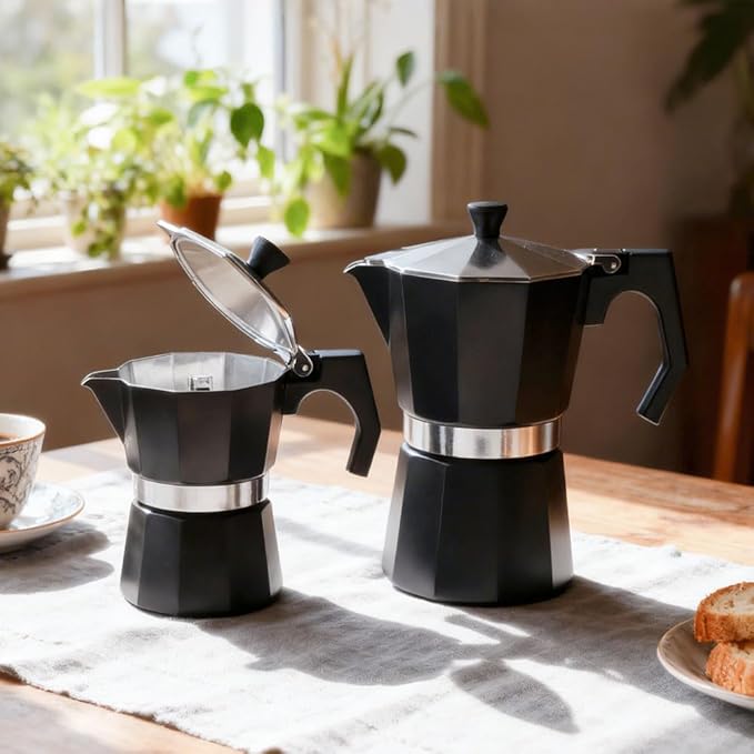 wedrink 3 Cup Stovetop Espresso Maker Aluminium Moka Pot Percolator (150ml)