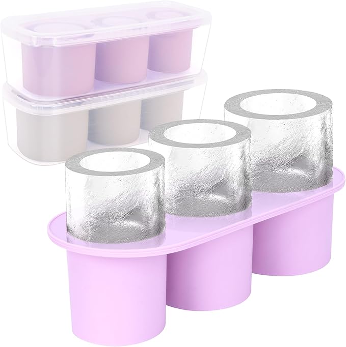 Silicone Ice Mold for 20-40oz Large Tumbler, Long Ice Stick Tray for Wide Mouth Travel Mug & Insulated Cup, Slow-Release Ice Cylinder Maker for Cold Drinks, Easy Pop Reusable Ice Block Mold