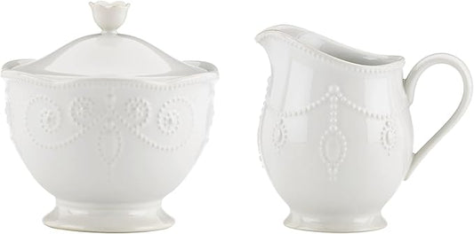 Lenox French Perle Sugar and Creamer, White -, 2.60 LB