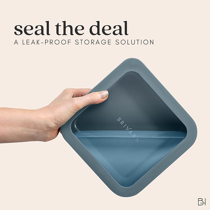 Ceramic Coated Glass Food Storage Container | No PTFE, PFOA, PFAS, and BPA | Reusable Non Toxic Meal Prep Container with Glass Lid | Easy To Store | 6 Piece Food Prep [Dusk]