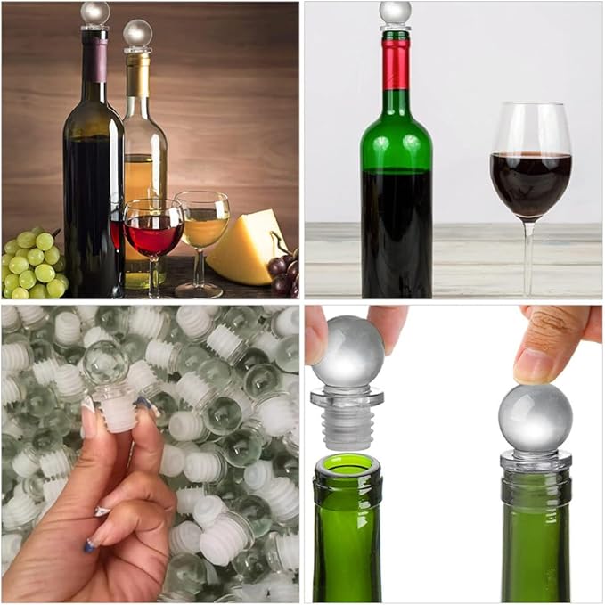UPKOCH 24pcs Glass Stoppers for Wine Perfume Convenient Sealing Caps Portable Versatile Design Great for Home Decor Freshness Maintenance for Bottles