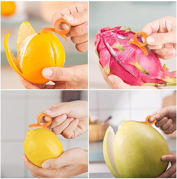 Vegetable Peeler, Potato Peelers for Kitchen Stainless Steel Multi-function Set Fruit Peeler For Kitchen and Household Tools Y & I Shape Swivel Blades with 2 Orange Citrus Peelers