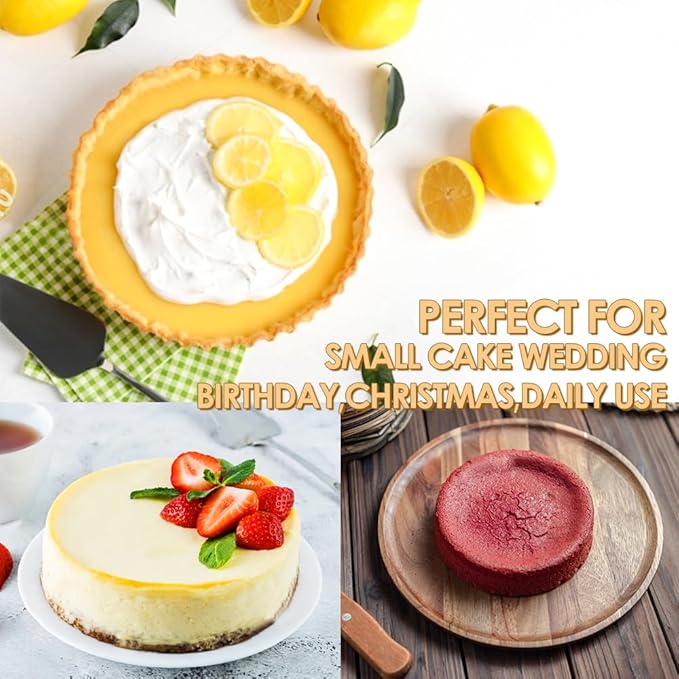 6 Inch Round Cake Pan Set of 3, Nonstick Coating Baking Round Cake Pans with Remvable Bottom for Birthday Layered Cakes,Party, Circle Cake Tins With Wider Grips for Oven Air Fryer, Gold