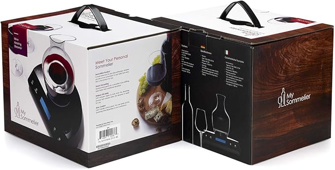 Chef My Sommelier Electric Wine Aerating Decanter, Black -