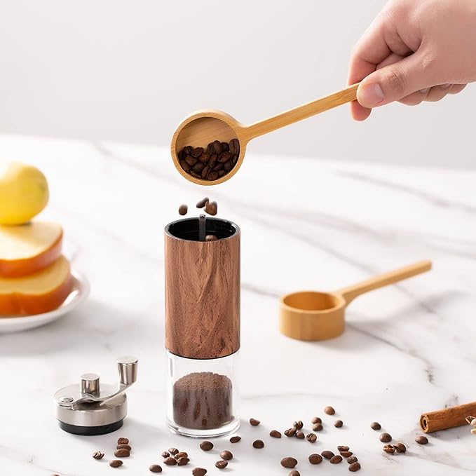 Wooden Coffee Scoop Small Long Handle Measuring Scoop for Jars and Containers