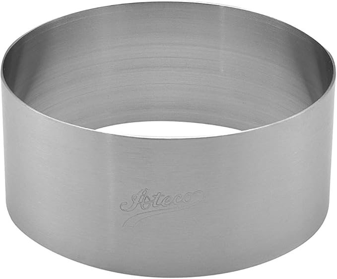 Ateco Round Cake Ring Dessert Mold, 1.75" High x 4" Diameter, Stainless Steel