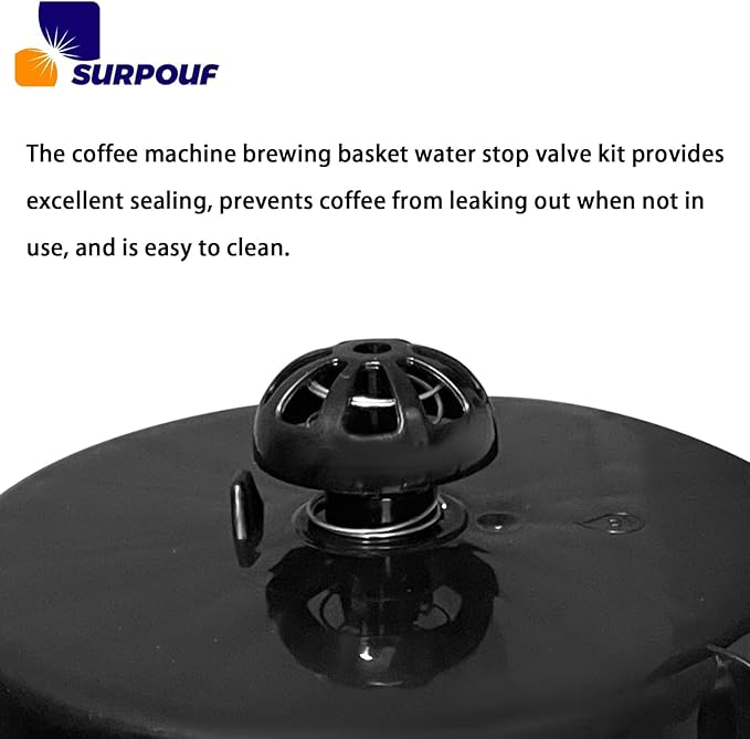 2-Pack Coffee Replacement Brew Basket Spring Loaded Stopper Kits Fits For Mr. Coffee Black and Decker Hamilton coffee maker parts, Parts Number 990117900 990237500 Coffee Machine Accessory