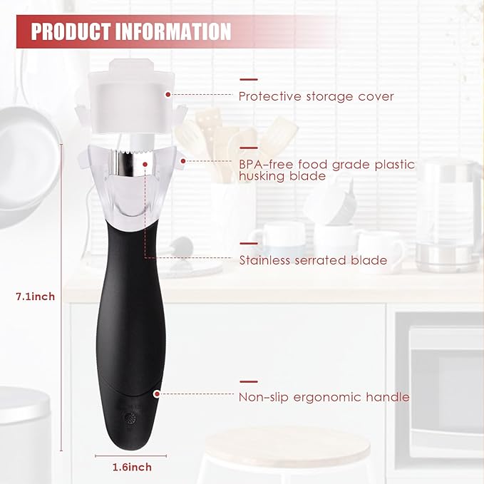 Corn Peeler for Corn on the Cob, Corn Cob Stripper with Large Ergonomic Handle, Corn Remover Corn Kernel Cutter #1114