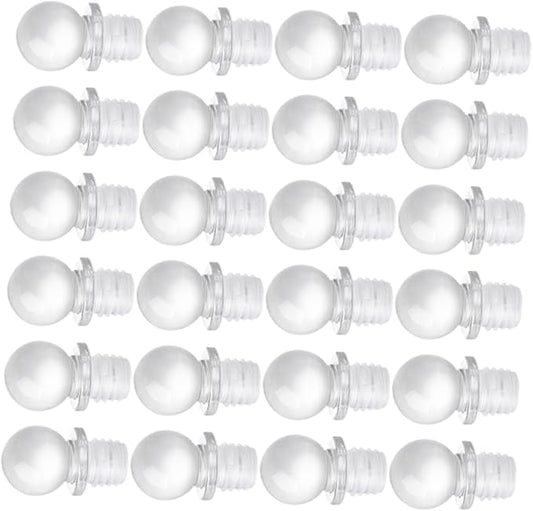 Garneck 24pcs Glass Ball Stoppers Wine Bottle Stoppers Caps Vacuum Pump for Wine Bottle Perfume Oil