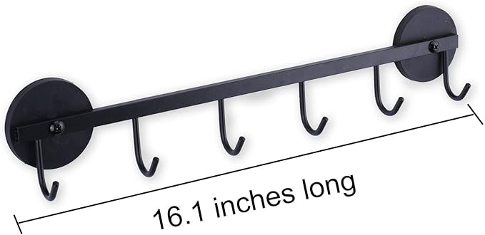 6 Hooks Magnetic Utensil Holder Untensil Rack Tool Hanger Organizer for Refrigerator, Metal Cabinet, Metal Stove, Grill, BBQ