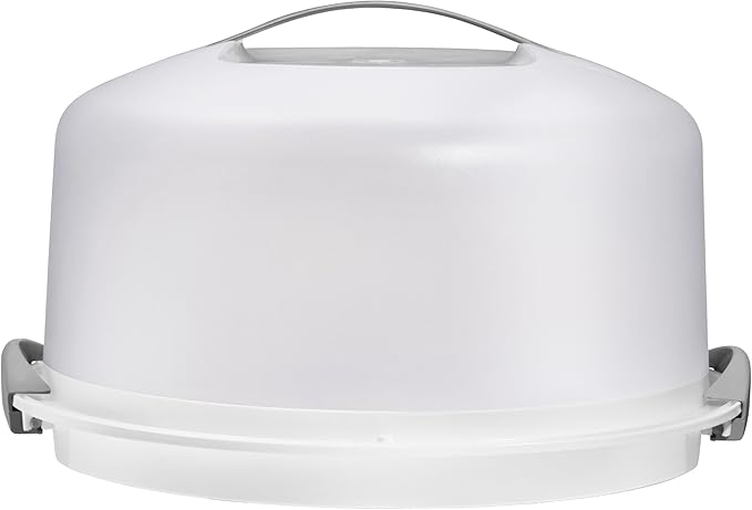 Extra Large Cake Carrier with Lid and Handle, Plastic Cake Container, Cake Holder with Lid for Cake Carrier and Transport - Fits Cake size 11.5 x 11.5 x 5.5