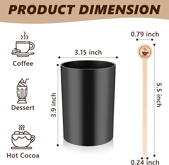 100 PCS Coffee Stirrer and Holder Set 6 inch Wooden Coffee Stirrers with Round Ends Disposable Coffee Stir Sticks Beverage Stirrer Sticks Plastic Drink Stirrer Holder for Cafe Drink Stations Bar