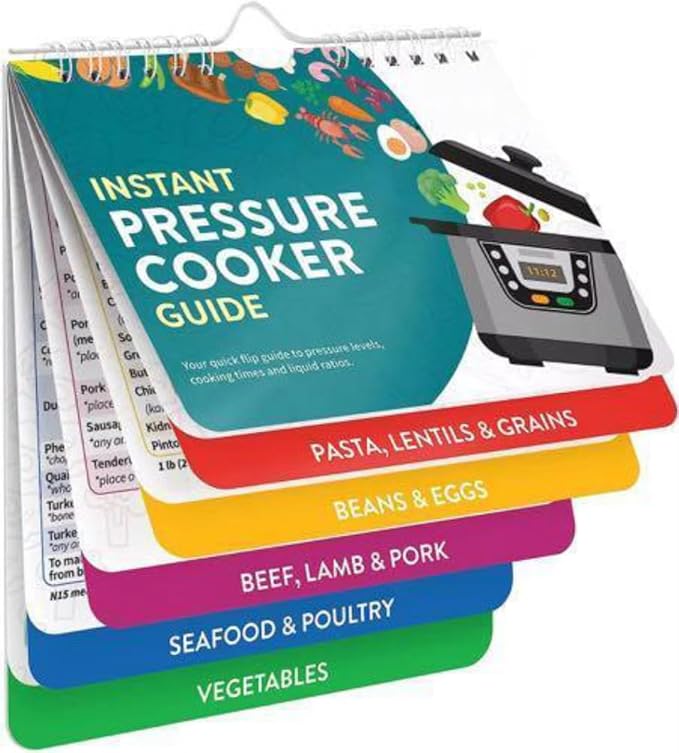 Instant Pot Magnetic Cheat Sheet – Waterproof Laminated 7"x6" Color‑Coded Cooking Times Chart, Instapot Quick Reference Guide, Pressure Cooker Accessories, Easy Kitchen Gadget for All Home Cooks