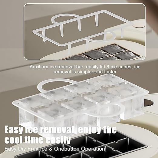 mini Ice Maker Machine Counter Top for Home, Portable Small Clear Ice Cube Maker, ce Ready in 10 Mins, Low Noise & Energy Saving, Easy to Clean (Purple Standard)