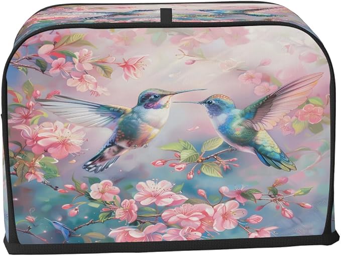 Spring Animals Bird Flower Toaster Cover 2 Slice Dust and Fingerprint Protection Toaster Bread Maker Covers Washable Kitchen Small Appliance Covers for Kitchen Accessories Decor Bakeware Women Gift