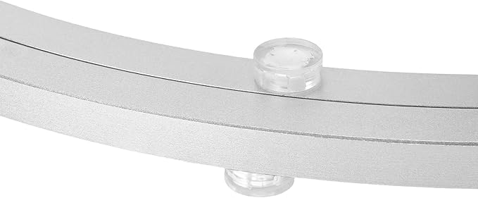 2 Pack 16 Inch Lazy Susan Bearings, Aluminium Alloy Turntable Bearing Lazy Susan Hardware, Heavy Duty Swivel Plate Hardware for Dining-Table and Workbench, Silver