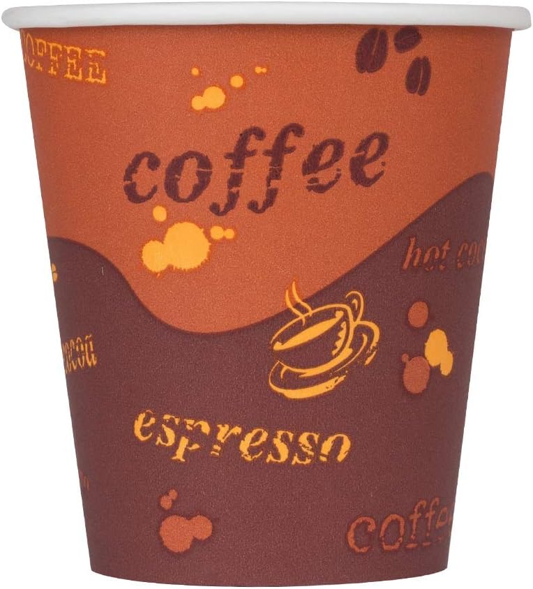 Karat 10 oz Paper Hot Coffee Cups [1000 ct] Disposable, Leak-Resistant Double Poly-Lined Cups for Hot Beverages, 90mm (C-K510)