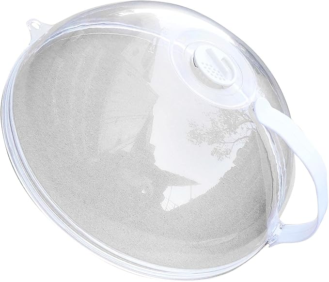 AYNEFY Microwave Splatter Guard with Handle, Plastic Food Cover Lid for Kitchen, Heat, Easy (Mini Type)