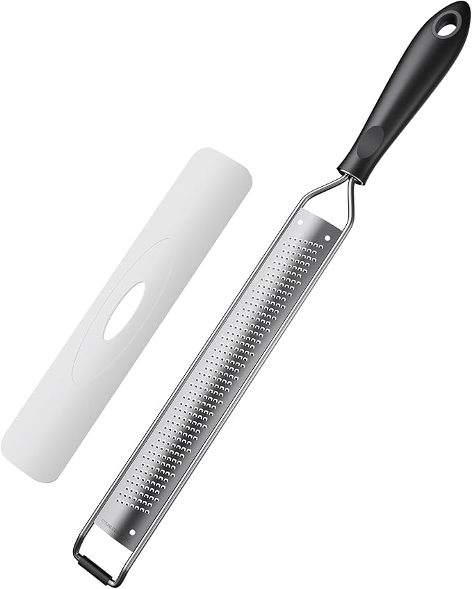 Zester Grater for Lemon Cheese with Handle,Black