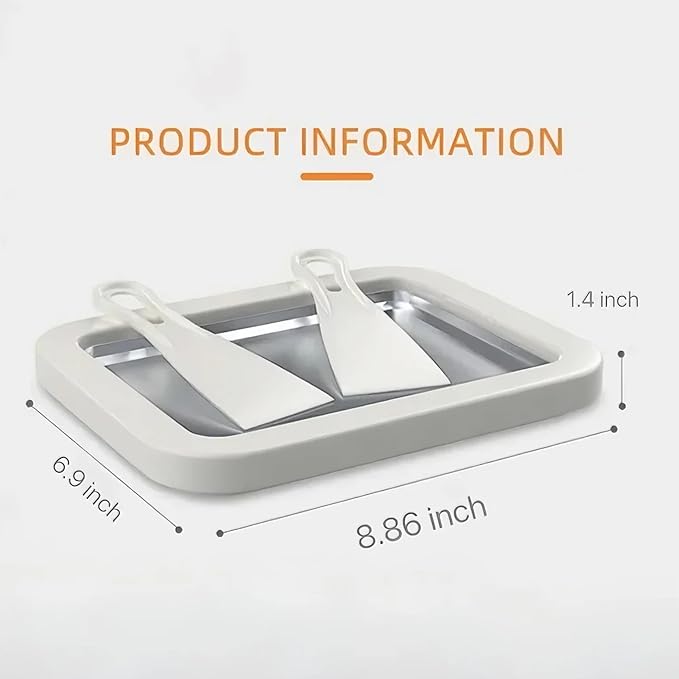 Ice Cream Roll Maker Rolled Ice Cream Machine, Sweet Spot Pan, Instant Cold Plate, Ideal for Making Rolled Ice Cream Soft Serve Slushies Frozen Yogurt Sorbet and Gelato (Vibrant Yellow)