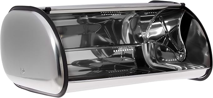 HOME IT Stainless Steel Bread Box for kitchen, bread bin, bread storage Bread holder 16.5x10x8
