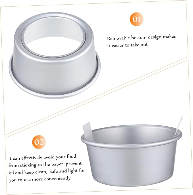 Luxshiny 1 Set Cake Molds with Parchment Liners Baking Tins Detachable Bottom for Easy Release for Cheesecakes and Mousses Healthy Design