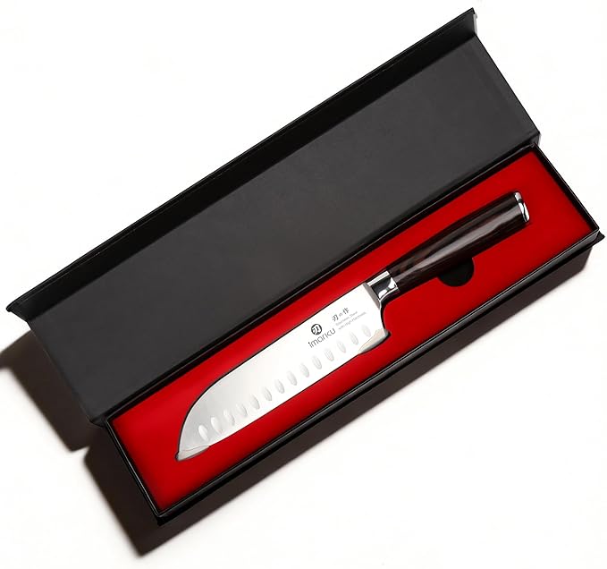 imarku Chef Knife 7 Inch Kitchen Knife Ultra Sharp Santoku Knife - High Carbon Japanese Chefs Knife, Kitchen Gadgets 2025, Apartment Essentials, Birthday Gifts for Him Her, Best Gifts for Women Men