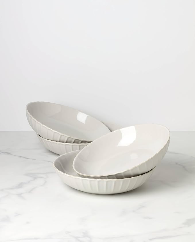 Lenox 897192 French Perle Scallop Dinner Bowls, Set of 4