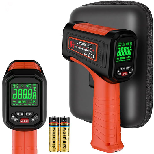 '-58℉~3272℉ Infrared Thermometer IR Gun, High-Temp Digital Temperature Gun, 50:1 Non-Contact Pyrometer for Kiln, Forge, Furnace, Engine, HVAC & Industrial Applications