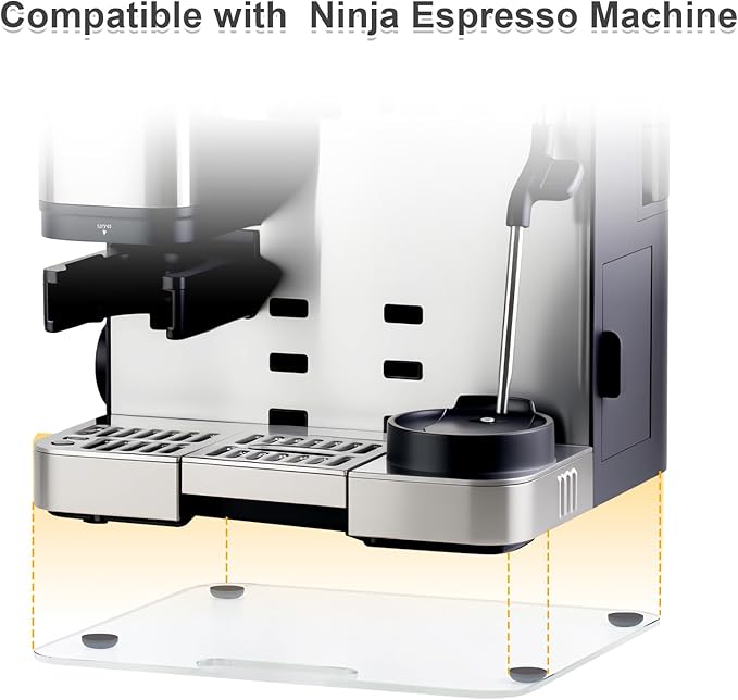 Appliance Slider Compatible with Ninja Espresso Machine, Transparent Acrylic Sliding Tray for Ninja ES601 ES701