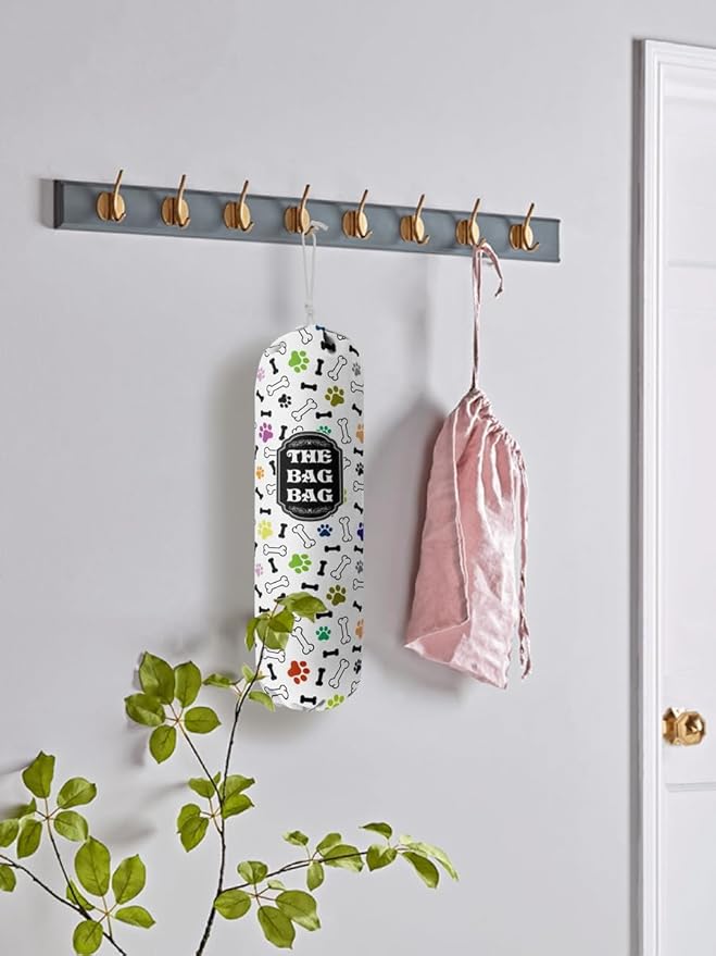 Grocery Bags Holder Organizer For Shopping Bags, Wall Mount Plastic Bags Storage Container Dispensers, Pet Lovers Home Kitchen Bags, The Bag Bag Grocery Bag Holder, Gifts For Women Dog Mom Dad (G-17)