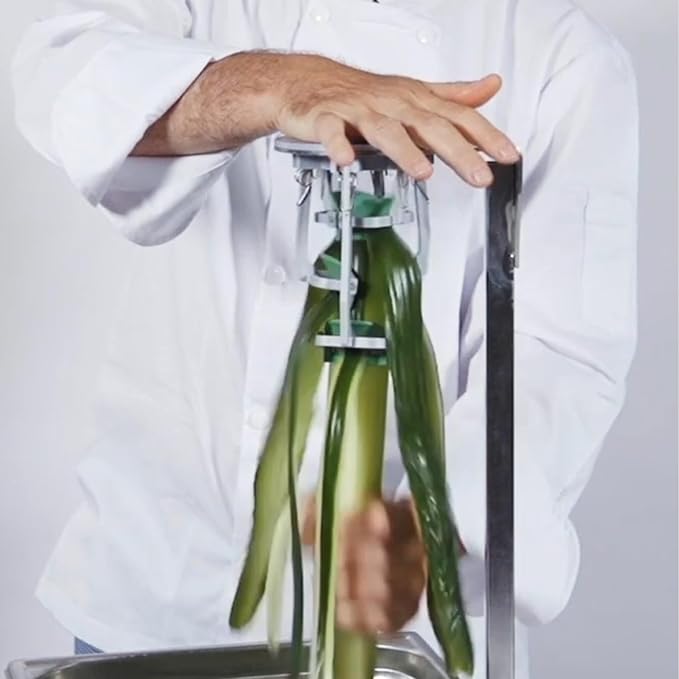 LOUIS TELLIER - Cucumber Peeler on Stand - For cucumber up to Ø2.4 in - Stainless Steel Blade - High Efficiency