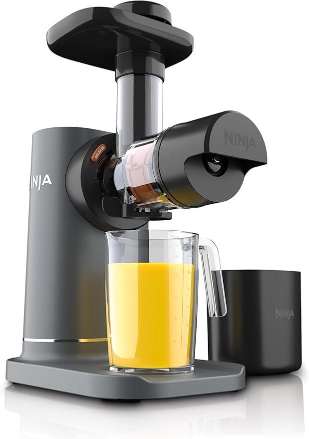 Ninja (Refurbished) JC151 NeverClog BPA-Free Cold Press Juicer with Total Pulp Control and 2 One-Touch Programs (Machine Gray, Renewed) (Renewed)