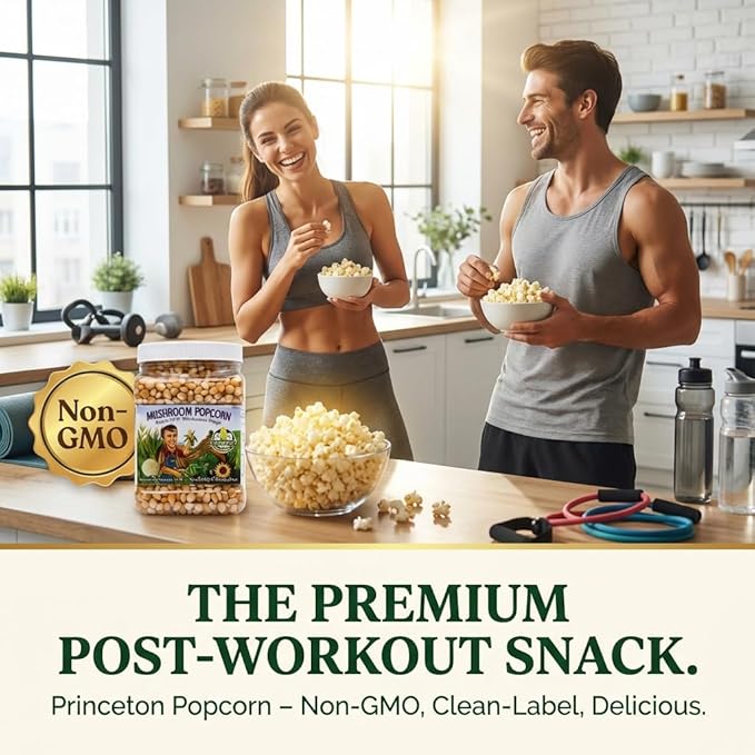 Princeton Popcorn Signature Easy Pop™ Mushroom Popcorn Kernels – New 2026 Ultra-Premium Variety, Pops Large & Round, Easy-Popping with Fewer Hulls, Non-GMO, No Glyphosate, Farmer-Direct, Made in USA (32 oz)