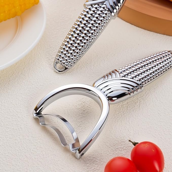 Duty Zinc Alloy Corn Stripper, Multi Function Corn Kerneler Creamer Tool Efficient Corn Peeler, Remover for Fresh Sweet Corn Vegetables Fruits
