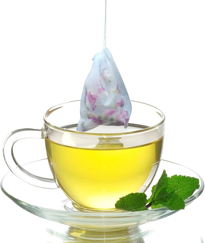 Tea Filter, Tea Bags, Tea Bags for Loose Leaf tea 100PCS 4IN x3.2IN White