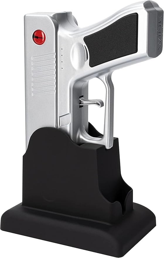 Electric Gun Wine Opener - Corkscrew Wine Opener-Rechargeable Battery, Open Wines Electronic Cork Puller - Unique Anniversary Birthday Gifts for Him, Wine Gifts for Men, Winter Gun Lovers Gifts