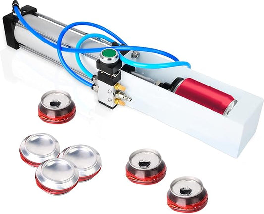 TAISHER Push Valve Aluminum Can Crusher，Eco-Friendly Recycling Tool，Heavy Duty Pneumatic Cylinder Soda Beer Can Crusher