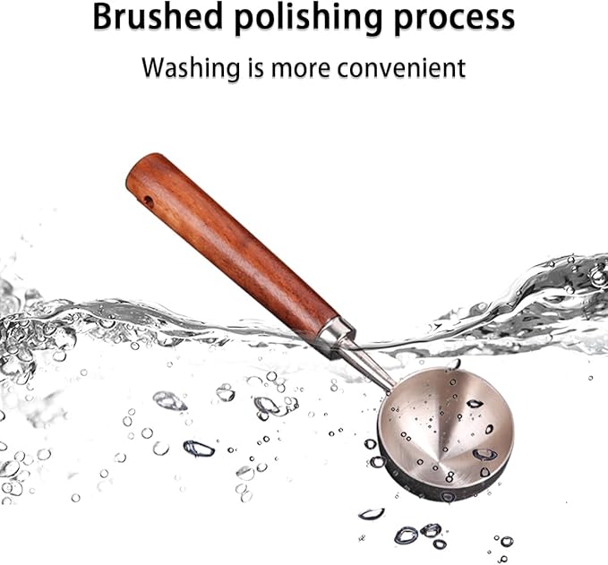 2 PCS Coffee Scoop Vintage Coffee Measuring Spoons Stainless Steel Coffees Spoon With Nature Walnut wood Handle Long Wooden Handle Coffees Scoop Kitchen Utensil Loose Tea Spoons Perfect for Coffee Tea