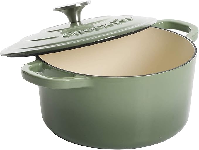 Crock-Pot Artisan Round Enameled Cast Iron Dutch Oven, 3-Quart, Gradient Red