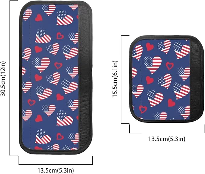 Refrigerator Door Handle Covers Set of 6 Kitchen Electrical Appliances Handle Protector 4th of July Fridge Microwave Oven Home Accessories, American Flag Heart-Shaped Blue